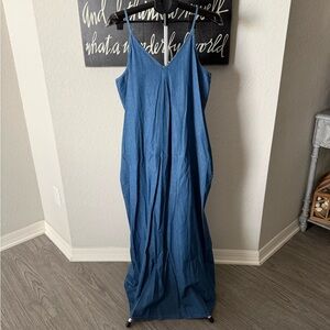 Blue Denim Maxi Dress